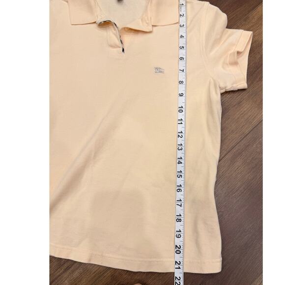 Burberry London Cotton Pique Polo T-Shirt in Cream size Medium - Picture 8 of 9